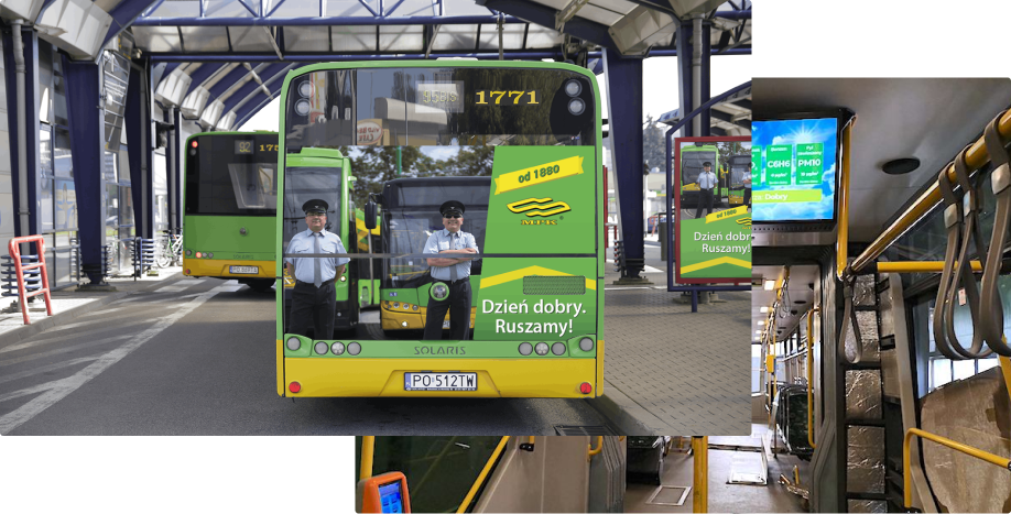 Reklama na autobusach i tramwajach MPK Poznań