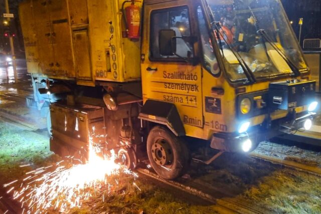 W grudniu prowadzone było szlifowanie szyn. Tramwaje będą jeździć ciszej