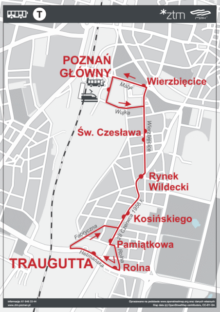 Linia autobusowa T "za tramwaj"
