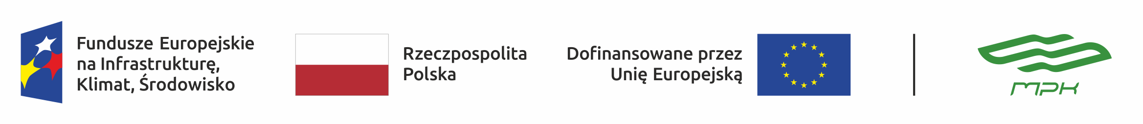 Logotypy FEnIKS, Rzeczpospolita Polska, Dofinansowane przez UE, MPK Poznań