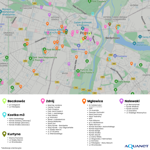 Gdzie się schłodzić w Poznaniu. Mapa